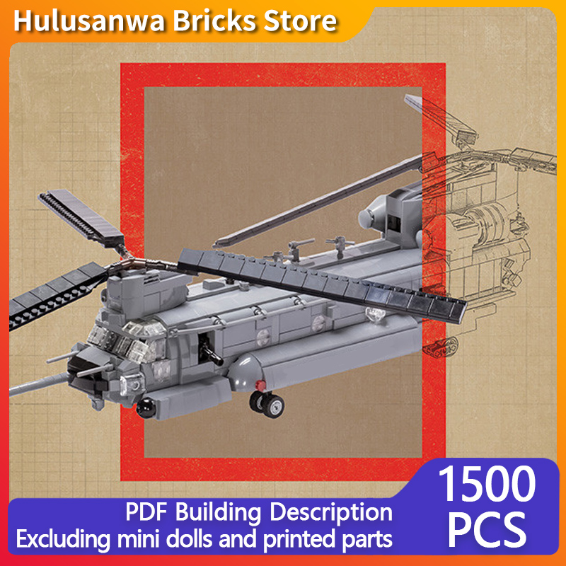 Heavy Equipment Game - MH-47G Helikopter Berat Model MOC Batu
