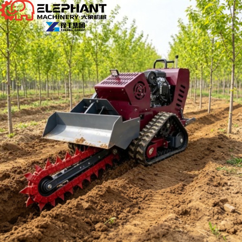 Tracked Ditcher, Mini Skid Ste - Trencher Machine Small ulasan dan harga