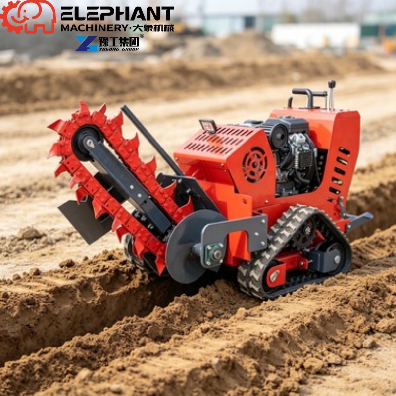 Tracked Ditcher, Mini Skid Ste - Trencher Machine Small ulasan dan harga