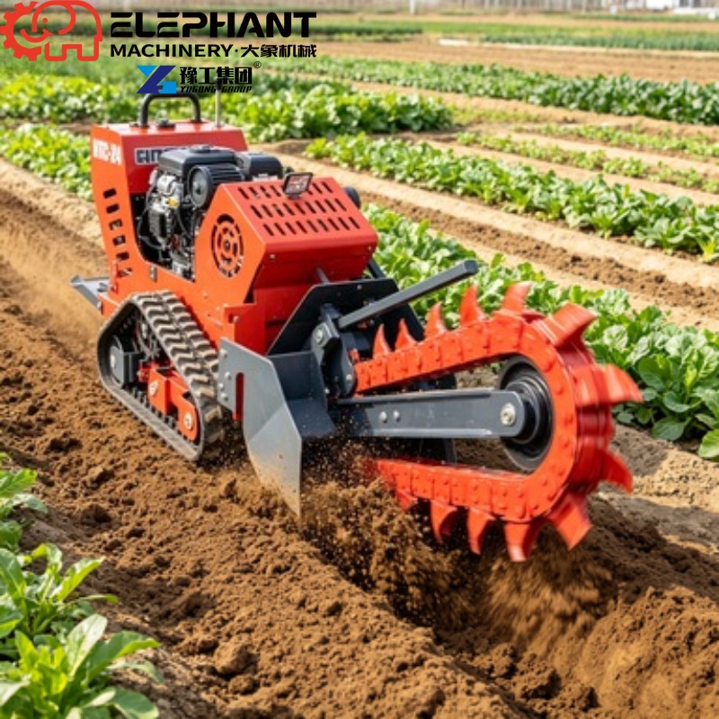 Tracked Ditcher, Mini Skid Ste - Trencher Machine Small ulasan dan harga