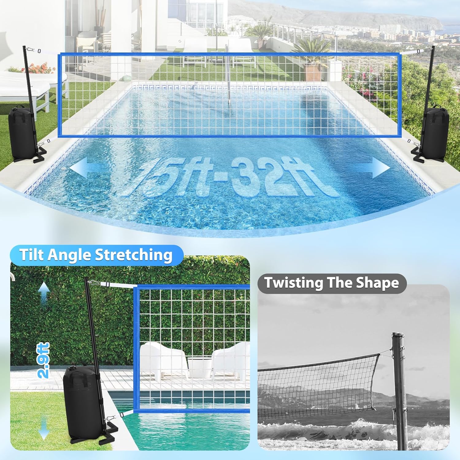 Set Jaring Bola Voli Kolam Ren - Heavy Equipment Game ulasan dan harga